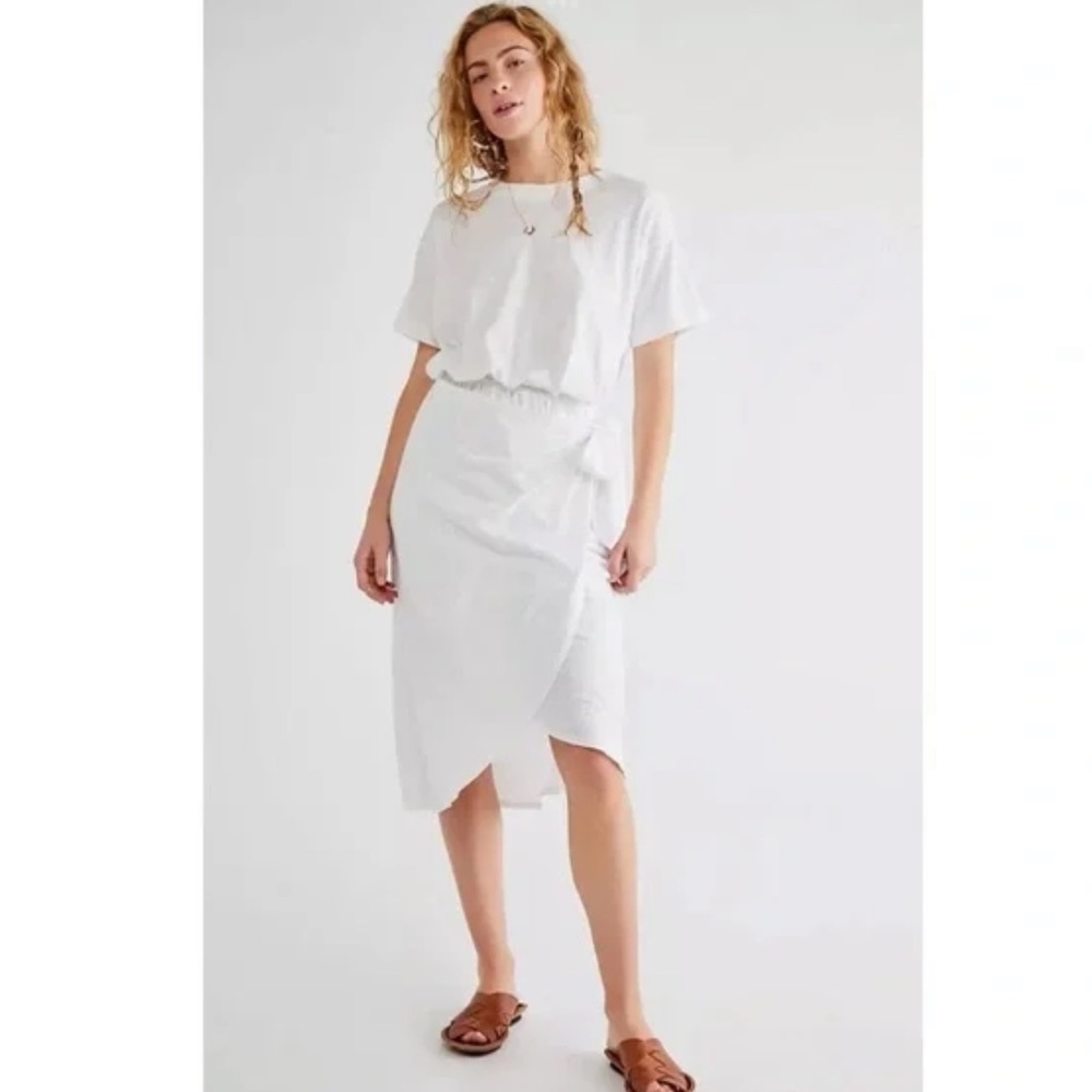 NEW FREE PEOPLE FP BEACH LEILA MIDI DRESS IN IVORY